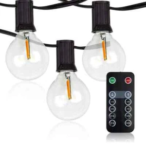 Newhouse Lighting LED Außen 50 Fuß Plug-in Globe Birne Lichterkette 25 Fassungen - Bild 1 von 9