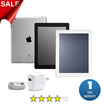 Apple iPad 2, 3 or 4 | 16GB, 32GB, 64GB or 128GB | Black or White Wi-Fi Tablet - Image 1 of 3