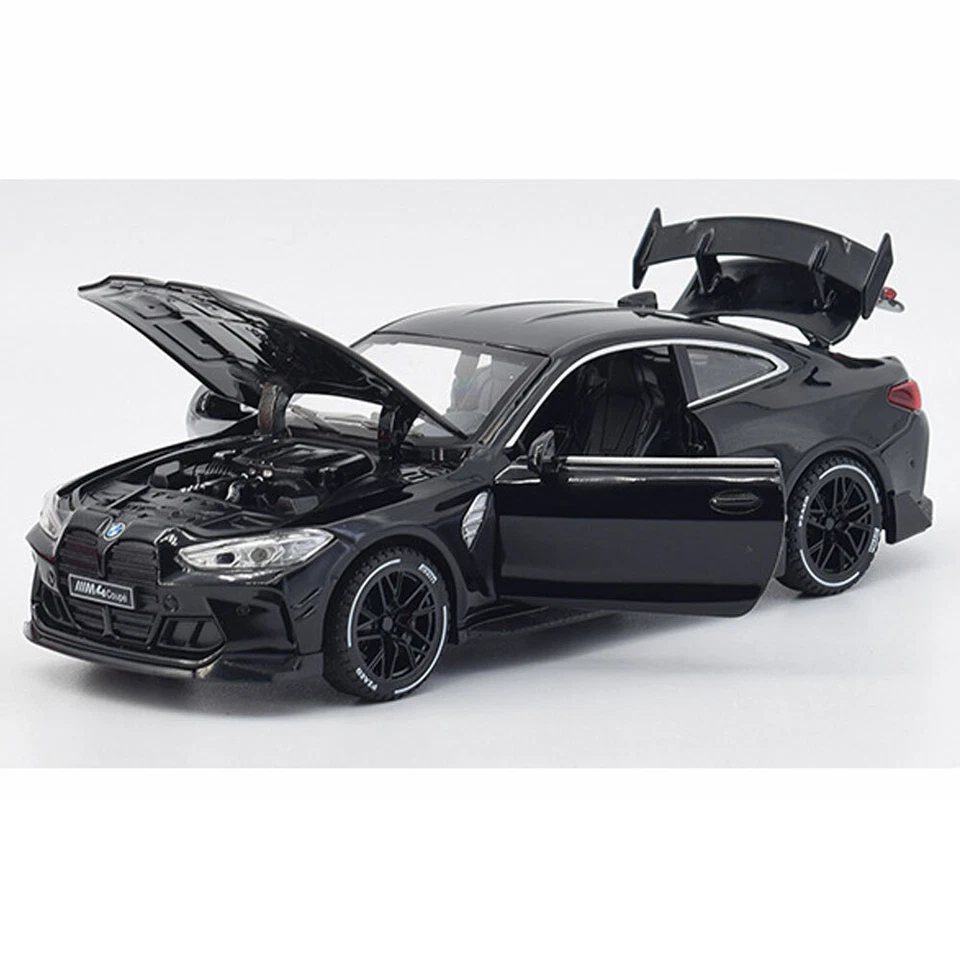 1:32 BMW M4 Modellauto Metall Spielzeugauto fur Kinder mit Licht Ton Schwarz - Bild 1 von 4
