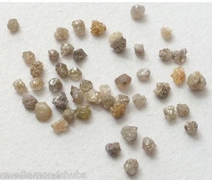 10cts 1.5 Um 3 MM Naturbraun Grobem Diamant,Ungeschnitten Raw Brown Loser - Bild 1 von 4