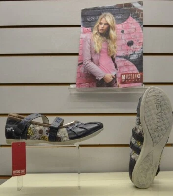 Mustang ladies shoes Arctic Blue Strap Over Pumps / Plimsols  UK 4 - 7 - Image 1 of 4