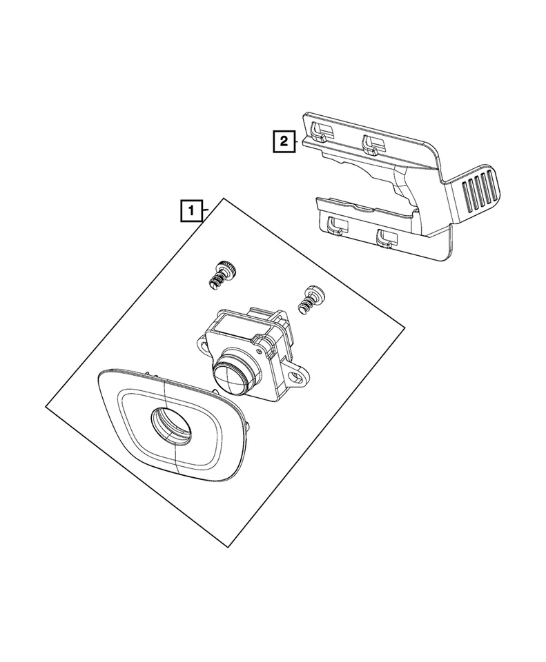 Genuine Mopar 2013-2025 Dodge Charger Camera Bezel Assembly 68443398AA - Image 1 of 1