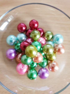 20 x Glaswachsperlen zum Basteln/Schmuckherstellung Beads Spacer Deko Ø 12mm - Bild 1 von 1