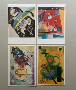 4 Kunst Postkarten, Wassily Kandinsky, Formen, Symbolik, Abstrakt, Set, Neu - Bild 1 von 1