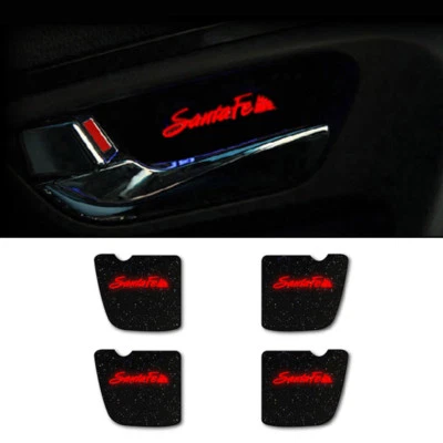 LED Door Inside Catch Plate DIY Kit RED 4p For 2007 2012 Hyundai Santa Fe - Image 1 of 4