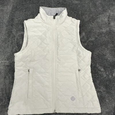 Sunice Six Layers Vest Womens Sz Small Ivory Argyle Pattern Full Zip Jacket - Image 1 of 4