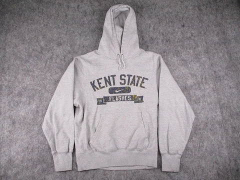 Kent State Golden Flashes Hoodie Mens Small Gray Nike Sweatshirt Sweater Adult Cover