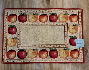 SET OF TWO CLASSICS FANRIC PLACEMAT APPLE VARIETY NEW WITH TAGS! - Picture 1 of 5