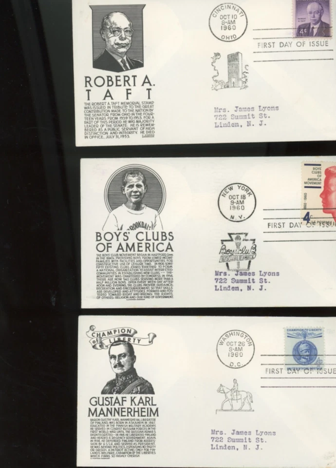 us stamps CS Anderson Cachets fdc 72  set b (ip - Image 1 of 4