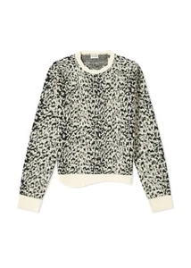 Suéter de mohair envejecido estampado de leopardo Saint Laurent, M y L - Nuevo con etiquetas, precio de venta sugerido por el fabricante 990 GBP - Imagen 1 de 12