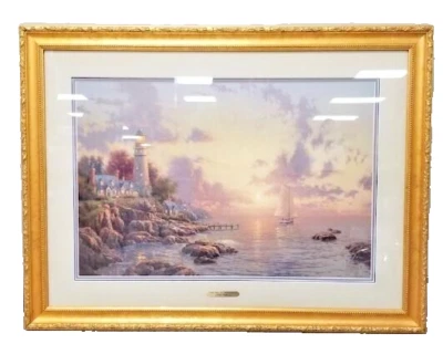 THOMAS KINKADE - "SEA OF TRANQUILITY"  S/N  paper 18" x 27"  w/COA - Image 1 of 4