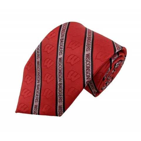 NCAA University Of Wisconson Badgers Necktie Cover
