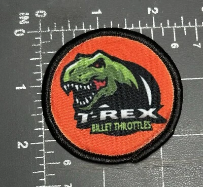 T-Rex Billet Manettes des Gaz Logo Moto-X Motos Badge Patch - Photo 1/2