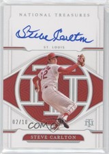 2022 Panini National Treasures Signatures Holo Silver /10 Steve Carlton Auto HOF