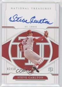 2022 Panini National Treasures Signatures Holo Silver /10 Steve Carlton Auto HOF