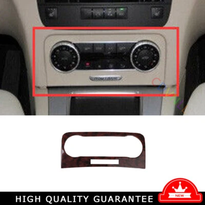 Central Console AC Switch Panel Trim For Mercedes-Benz GLK 2013-2015 Agate Wood — 第 1/4 张图片