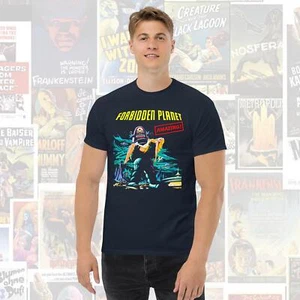 Forbidden Planet classic Science Fiction tee Sci Fi Horror Punk B Movie Robot - Picture 1 of 3