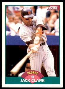1989 Score Rookie & Traded- Jack Clark San Diego Padres #3T
