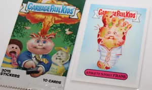 GARBAGE PAIL KIDS 2015 series 1 MASCOT #1 Athletes Foot Frank + 1 Empty Wrapper - Picture 1 of 5