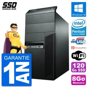 PC tour LENOVO Thinkcentre M92p Pentium G2020 RAM 8Go SSD 120Go Windows 10 Wifi - Imagen 1 de 8