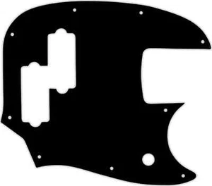 WD Custom Pickguard For Fender Short Scale Mustang Bass PJ #01 Black - Picture 1 of 1
