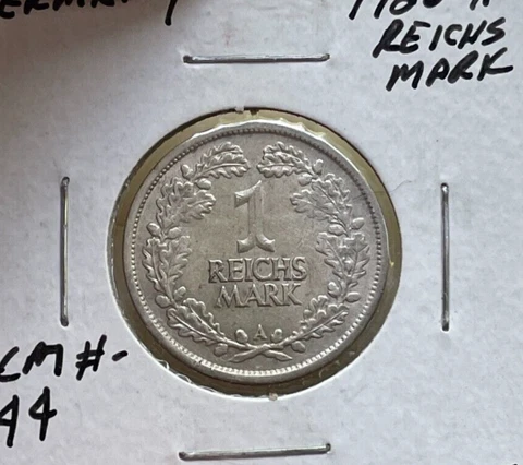 1925 A Germany 1 One Reichsmark  bg Cover
