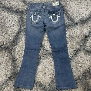 True Religion Hi Rise Boot Cut Jeans Light Medium Wash VTG USA Women’s Size 26 - Picture 1 of 11