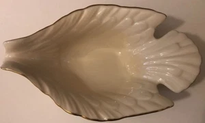 Lenox Olive Candy Nuts Bird Dish With Gold Trim - Picture 1 of 4
