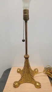 hand crafted nyc lamp gold painted Marked Cx Made In Nyc - Picture 1 of 12