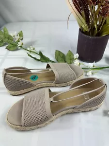 Brand New Eileen Fisher Mews Mesh Slip on Espadrilles Size 8 Beige Blush - Picture 1 of 4