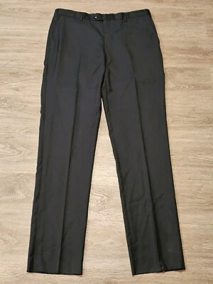 Pal Zileri Mens Wool Trousers Black Size 36 US - 5 pocket - unhemmed - Image 1 of 4