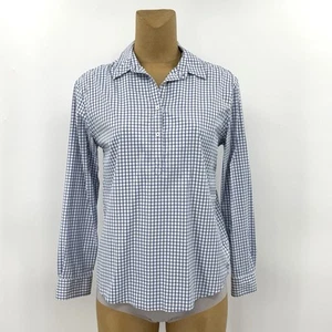 Camisa Top Popover túnica a cuadros de guinga azul blanco mediana Southern Tide para mujer - Imagen 1 de 15