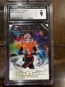 Holograma Panini Origins #21 Joe Burrow Bengals 2025 CGC como nuevo 9 *POP 2* - Imagen 1 de 2