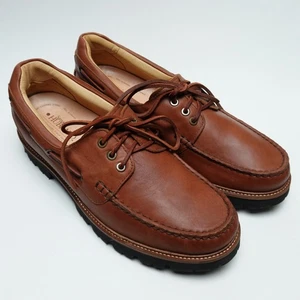 Samuel Hubbard Hombres 11.5 M Zapatos 'Camplight' Tostado Cuero Real Senderismo Mocasines - Imagen 1 de 8