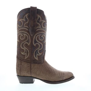 Los Altos J-Toe Teju Lizard 990735 Mens Brown Wide Cowboy Western Boots - Picture 1 of 8