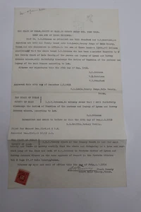 VINTAGE 1915 STATE OF TEXAS BM JOHNSON GUARDIANSHIP OF LYMAN & HARVEY JOHNSON - Picture 1 of 3