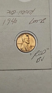 LOTE DE CENTAVOS DE TRIGO 1940 ROJO BU 1940-P LINCOLN #B ROJO FUEGO SIN CIRCULAR BRILLO - Imagen 1 de 3