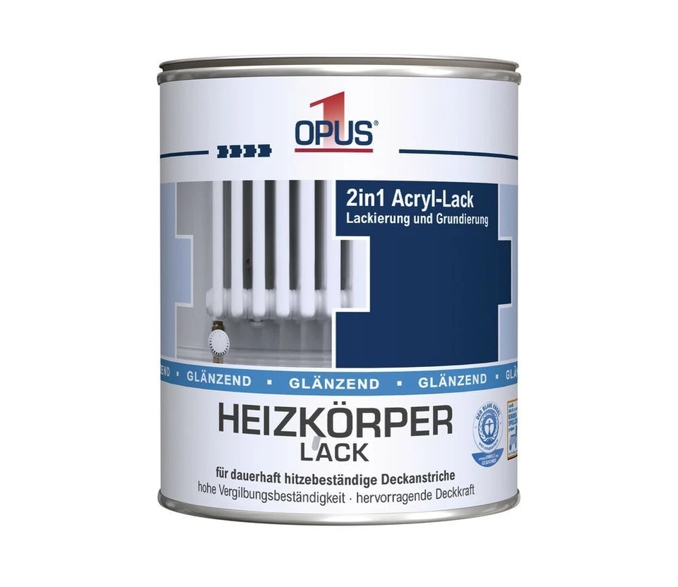 €10,00L   2,25L  Opus 2 in1 Heizkörper Lack Acryl Lack dauerhaft hitzebeständig - Bild 1 von 1