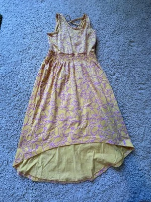 !NUEVO SIN ETIQUETAS! Vestido Tea Collection Niña High-lo Floral Correa Naranja Sin Mangas Talla 10 Foto 1 de 4