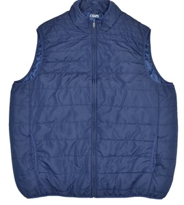 CHAPS Men's Blue Quilted Puffer Vest Big & Tall Size 3XLT/3TGL Full Zip - Picture 1 of 8