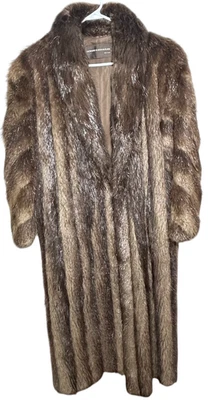 Casaco longo feminino Howard Marcus pele de vison RBA Nova York inverno 50" longo vintage  - Imagem 1 de 4