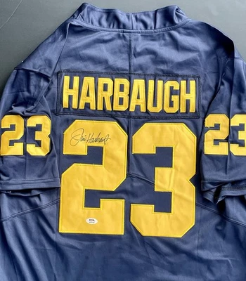 Jim Harbaugh Signed Autographed Michigan Wolverines Jersey Psa/Dna Champs Coach - Image 1 of 4
