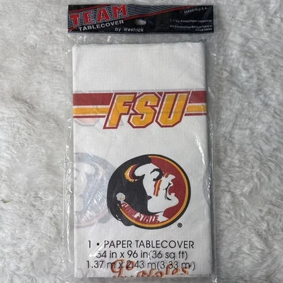 Mantel de papel FSU DE COLECCIÓN NUEVO Florida State Seminoles Noles Hecho en EE. UU. Foto 1 de 4