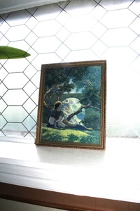 Vintage Maxfield Parrish Print Evening Art Deco Lithograph - Picture 1 of 6