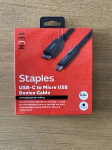 45cm USB 3.1 Type USB-C to Micro B 3.0 Cable 10Gbps External HDD Hard Drive Cord - Picture 1 of 7