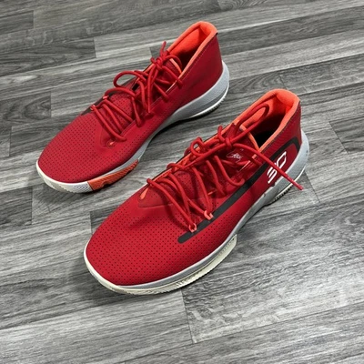 Zapatos de baloncesto Under Armour Stephen Curry rojos/blancos/grises para hombre talla 13 Foto 1 de 4