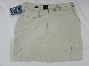 VOLCOM SKIRT Cargo with belt Ladies Juniors TAN KHAKI Nylon size 7 NEW with tags - Picture 1 of 4