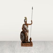 Athena Minerva - Goddes of Wisdom, Strength, Strategy - Copper Plated Alabaster 