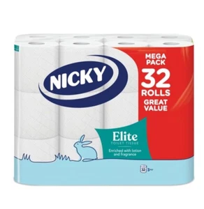 Pack of 32 - Elite Toilet Roll, Features 3-ply thickness, Enriched With Lotion - Picture 1 of 1
