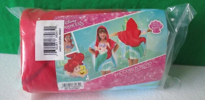 Poncho Toalla Ariel Sirenita con Capucha Juvenil 100% Algodón Nuevo Princesa Disney Foto 1 de 4